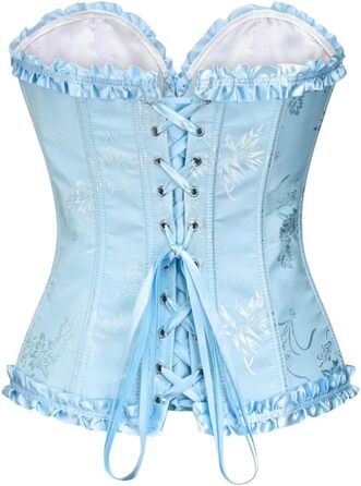 Корсет для повного бюсту KUOSE, корсет для живота, топ, великі розміри, чорний, світло-блакитний