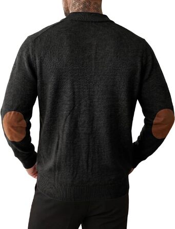 Чоловічий в'язаний кардиган JMIERR на ґудзиках, чорний, розмір XXL