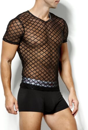Футболка з короткими рукавами Casey Kevin Herren, сітка, мережа, чорний XL