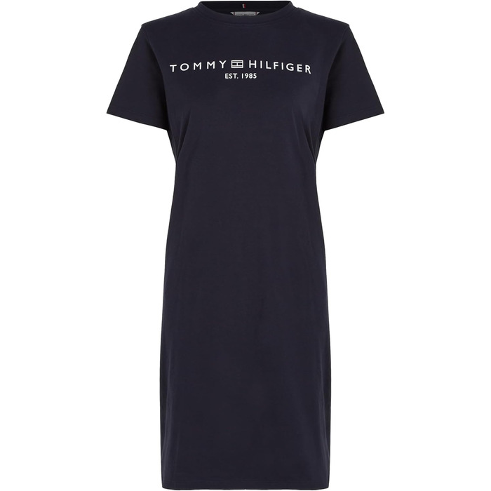 Сукня-футболка Tommy Hilfiger жіноча блакитна (Desert Sky) з коротким рукавом, бавовна, літня, розмір M
