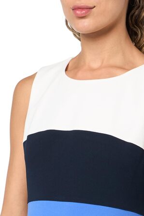 Сукня жіноча Tommy Hilfiger Adaptive Scuba Crepe Colorblock облягаючого силуету (32, Білий/Блакитний/Синій)
