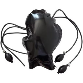 Костюм з латексу Gaylop з маскою та надувним шлангом, чорний