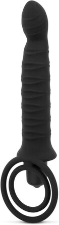 Вібруючий дилда з кільцем для чоловіків – чорний