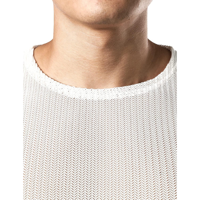 Чоловіча сітчаста футболка JOGAL Fitted, чорна (L, білий)