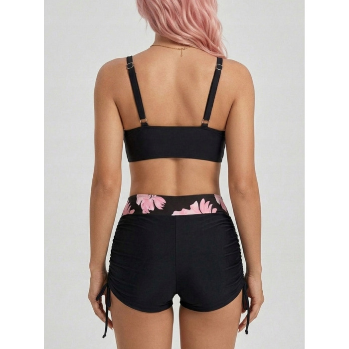 Роздільний купальник з еластичними шортами, Plus Size, M12 L 40