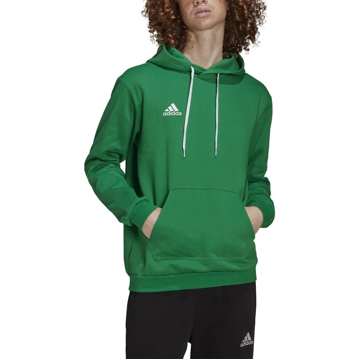 Чоловічий худі Adidas Entrada 22 з капюшоном, подовжений розмір XL Extra Tall, колір Team Green / White
