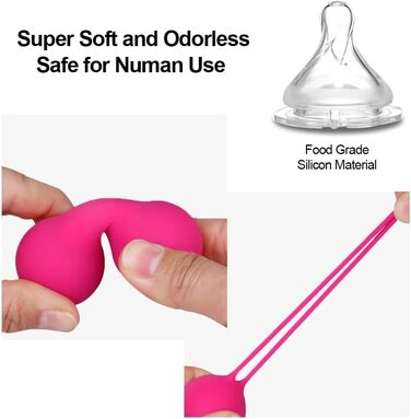 3 шт. Вагінальні кульки-перлини з силікону для жінок - тренажер Kegel, рожевий