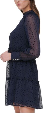 Сукня трапеція Tommy Hilfiger жіноча з довгим рукавом, колір Sky Captain/Black, розмір 42