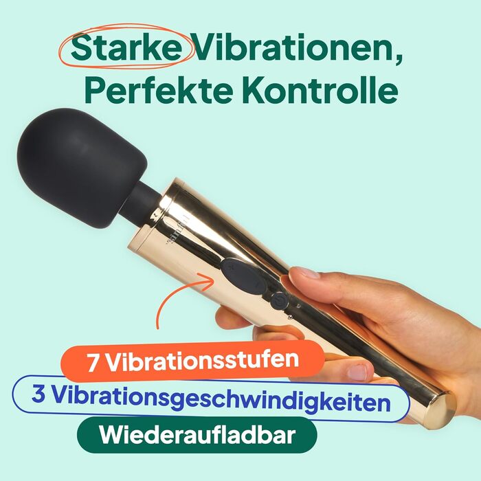 Масажер для тіла Luxy Silver (Gold) - бездротовий вібратор для жінок з 10 режимами, вологостійкий