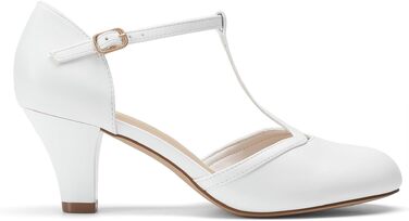 Жіночі туфлі-човники Dream Pairs з Т-подібним ремінцем, білі, розмір 39 EU