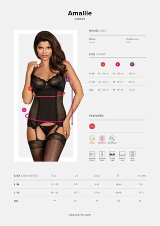 Костюм сексуальний Orion Obsessive чорний S/M