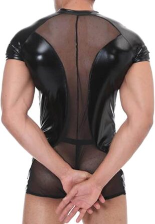 Спортивні шорти для боротьби SRZYMJ чоловічі, для фітнесу, тренувань, з короткими рукавами, боді, чорний (A4-Schwarz), розмір M