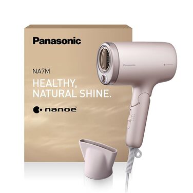 Фен для волосся Panasonic EH-NA7M-P825 nanoe з іонізацією, складаний, 1600 Вт, з концентратором, світло-рожевий (модель 2025)