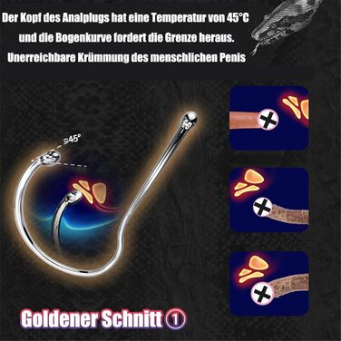 Анальний масажер Doppelkopf з нержавіючої сталі для стимуляції G-точки та простати, масажний стрижень для чоловіків та жінок, преміум-анальний плагін, двосторонній дildo для інтимної масажу