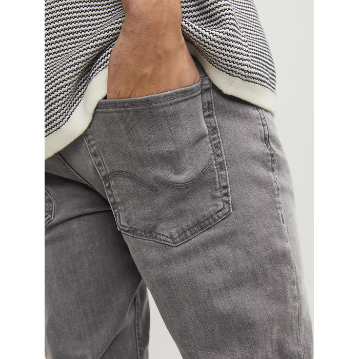 Чоловічі вузькі джинси Jack & Jones JJILIAM Skinny Fit, сірий денім, 32W/34L