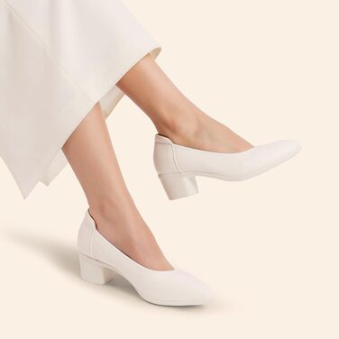 Жіночі туфлі-човники Dream Pairs з закритим носком, білі, розмір 36.5 EU