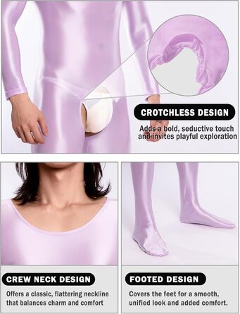 Комбінезон чоловічий AIEOE Gossy з відкриттям спереду, Stramper Overa, еластичний, Cubwear, колір фіолетовий, розмір S