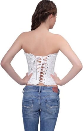 Чорний топ PhilaeEC для великих розмірів (XXL) з квітковим візерунком та корсетом