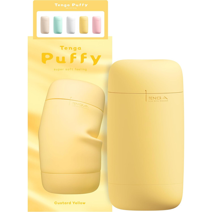 Мастурбатор Tenga Puffy Erdbeerrosa 16,5 см (Custard Yellow)