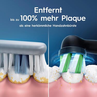 Електрична зубна щітка Oral-B Pro Series 1, набір 2 шт (Рожева та Чорна), 3 режими чищення, 2 смінні насадки