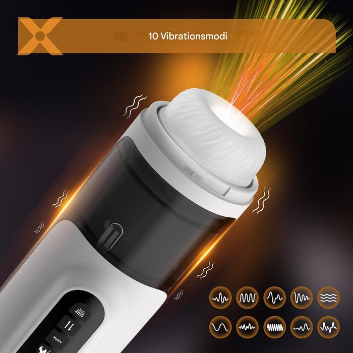 Масажер для чоловіків з 10 вібраційними, 5 режимами всмоктування та імпульсу, зі звуком та кріпленням на стіну. Масажер для самостійного задоволення, автоматичний, з функцією Blowjob, Milkmaschine.