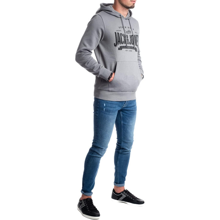 Чоловічий худі Jack & Jones з логотипом, колір Sedona Sage, модель Mika