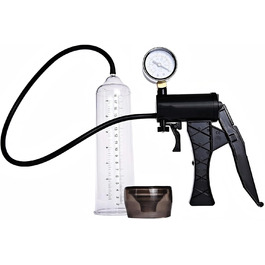 Пумпа для збільшення пеніса з манометром. Ручна пумпа для тренування ерекції з 6 кільцями. Іграшка для чоловіків.