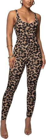 Жіночий комбінезон HKWZYY з леопардовим принтом