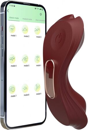 Вібратор Butterfly для жінок та пар, 10 режимів, тихий та потужний, з пультом керування через додаток, рожевий