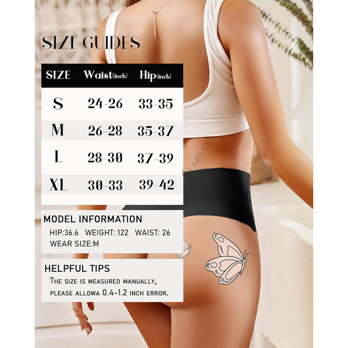 Тонгі жіночі, висока талія, безшовні, 6 шт. у наборі, хвилястий край, сексуальні труси, F - багато кольорів, розмір L