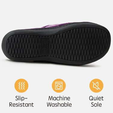 Жіночі домашні капці-шльопанці RockDove з ефектом пам'яті (Memory Foam), регульований ремінець, колір баклажан, розмір 38/39 EU