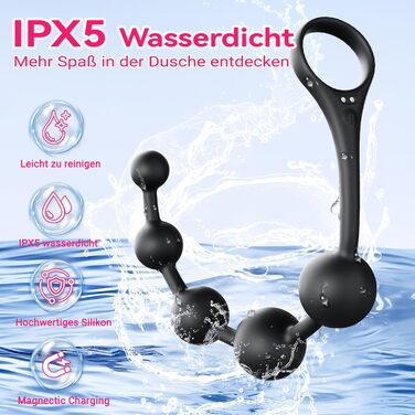 Анальні кульки для пар, анальний плагін, вібратор для ануса, стимуляція простати, кільце для пеніса, іграшки для геїв, керування через додаток