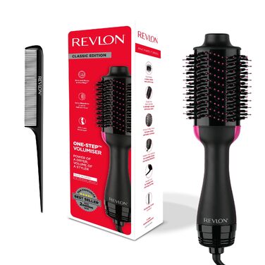 Фен-щітка для об'єму Revlon Salon One-Step для короткого та середнього волосся, іонізація та керамічне покриття, RVDR5282UKE, чорний