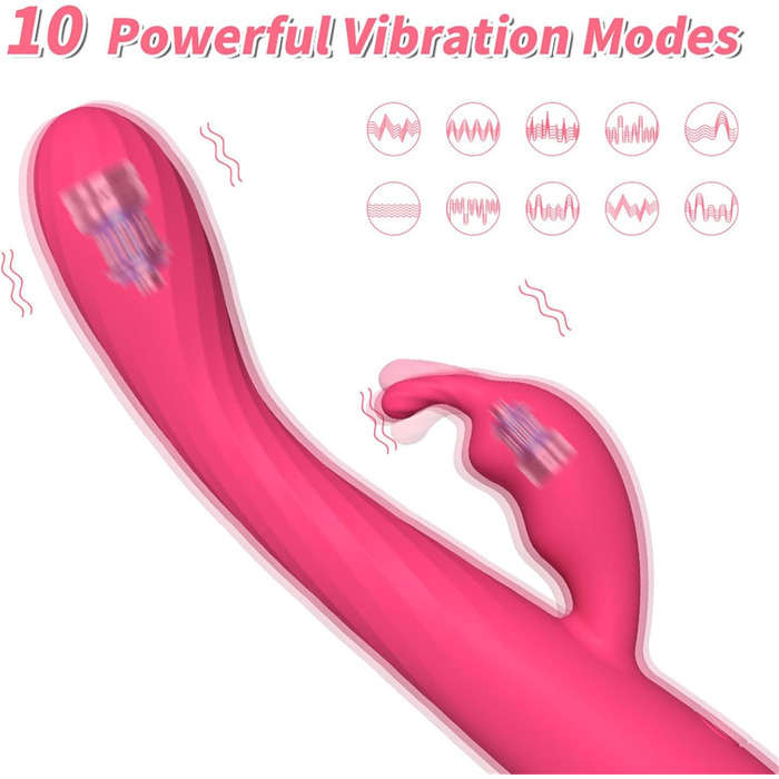 Вібратор Rabbit для жінок G-Spot, 10 режимів, чорний