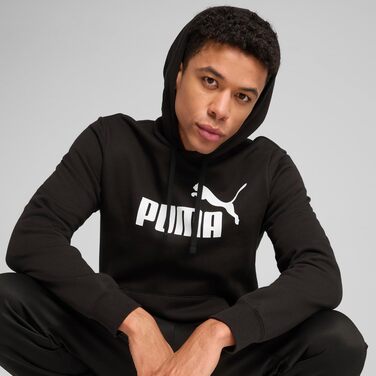 Чоловіча толстовка з капюшоном PUMA Essentials No. 1 Logo Hoodie, чорна, розмір 4XL