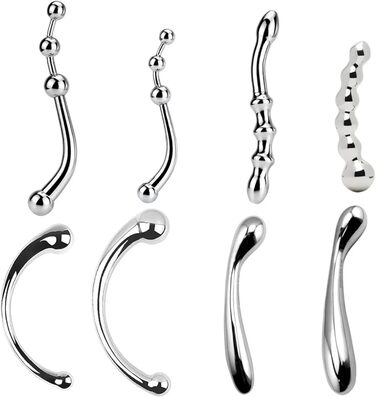 Анальний плагін з нержавіючої сталі, подвійний, великий, фальшивий ділдо, металеві анальні кульки, масажний стрижень, іграшка для вагінального сексу