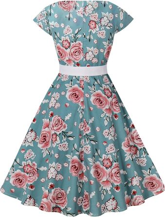 Сукня в стилі рокабіллі 50-х років AXOE з бавовни та поясом, розмір XXL