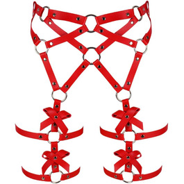 Жіночий корсет-зачіп з PU шкіри, чорний, з еластичними ремінцями, стиль панк