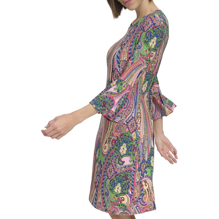 Сукня Tommy Hilfiger Adaptive жіноча 3/4 рукав, квіткова, рожева Taffy Pink Multi