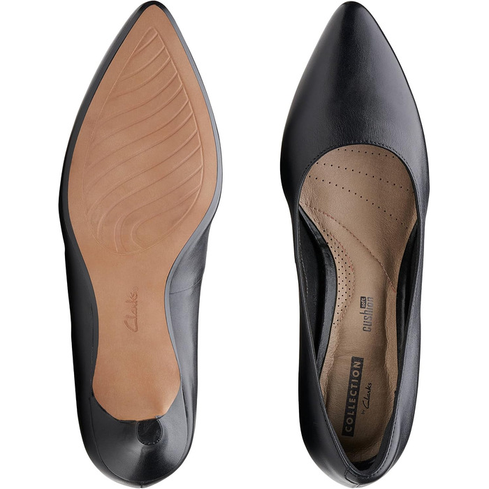 Жіночі туфлі-човники Clarks Linvale Jerica, шкіряні, чорні, розмір 38 EU