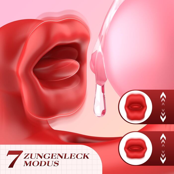 Вібратор для жінок Dildo з 7 режимами вібрації, стимулятором G-точки та клітора, рожевий