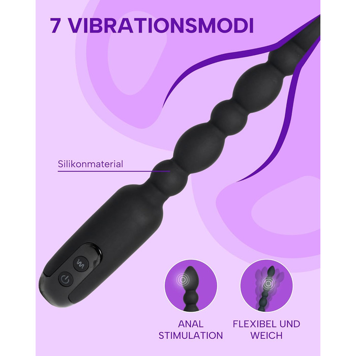 Анальний вібратор MySecretCase Analplug з пультом, 10 режимів, USB-зарядка, для чоловіків та жінок - розширювач для анального задоволення