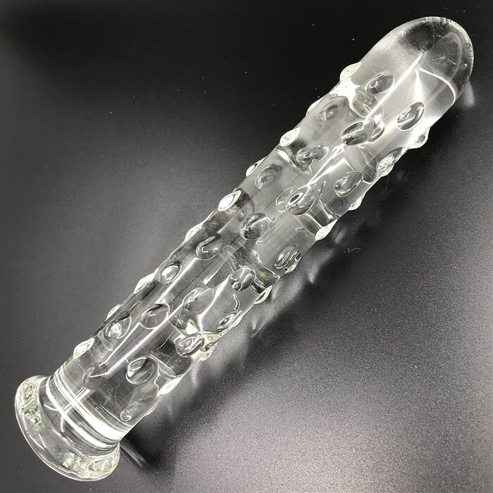 Скляний анальний плагін ScreaAss 25 см з частинками, діаметр 5 см. Іграшка для дорослих для жінок, чоловіків, пар. SM