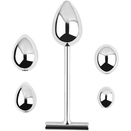 Анальний масажер Jinqian з нержавіючої сталі (5 кульок) - стимулятор G-точки, для жінок та чоловіків