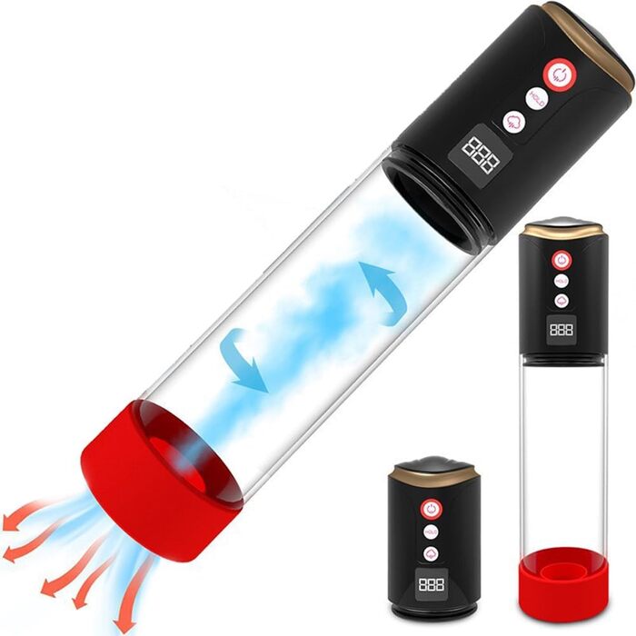 Електрична помпу для пеніса Seckoe, іграшка для чоловіків, автоматичне збільшення пеніса, 8 рівнів вакууму, перезаряджувана, повітряний насос-екстендер