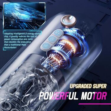Електричний мастурбатор з AI та Bluetooth для чоловіків - чорний