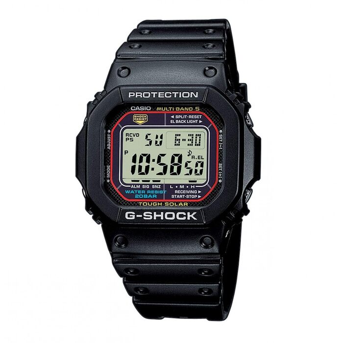 Годинник Casio G-Shock GW-M5610U-1ER з радіосинхронізацією Multiband 6, чорний полімерний ремінець