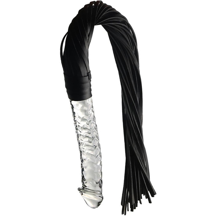 Лезбійський плетище з шкіри для БДСМ, 20 см. Іграшки для пар, анальні пробки, плети, шкіряні іграшки для дорослих