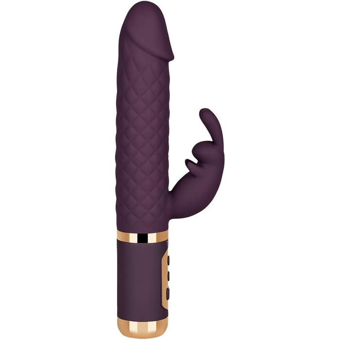 Перлинний вібратор EIS з ромбовим візерунком | Водонепроникний (IPX7) та перезаряджуваний секс-іграшка | 7 програм вібрації та 5 рівнів ротації | Зі шкірно-дружнього силікону | 23,5 см