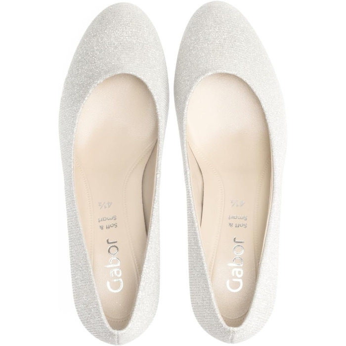 Жіночі туфлі-човники Gabor Fashion-41.400, сріблясті, розмір 39 EU